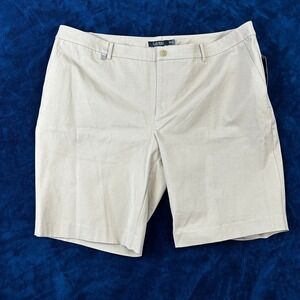 NWT Lauren Ralph Lauren Khaki Shorts Plus Size 22W BLACK LABEL Chino High Rise